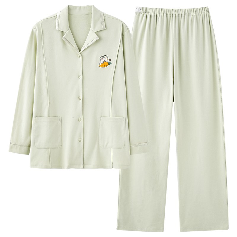 Vapetix M-XXXL Nursing Pajamas for Spring and Autumn Women, 6040 Pure Cotton Maternity Postpartum Feeding Clothes - 图片 2