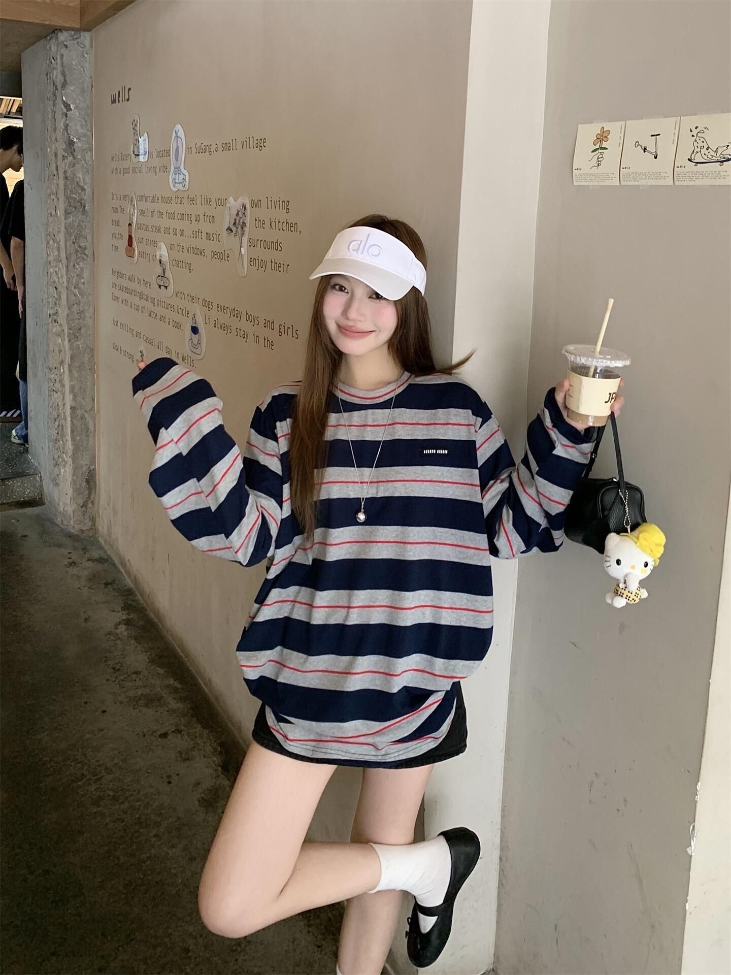 Vapetix M-2XL Original craftsmanship, back collar wrap (19 pure cotton 220g) women's long-sleeved T-shirt – Bild 3