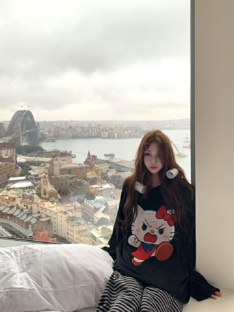 Vapetix S-XL Korean chic early autumn new snowflake cotton black long-sleeved round neck t-shirt for women loose – Bild 6