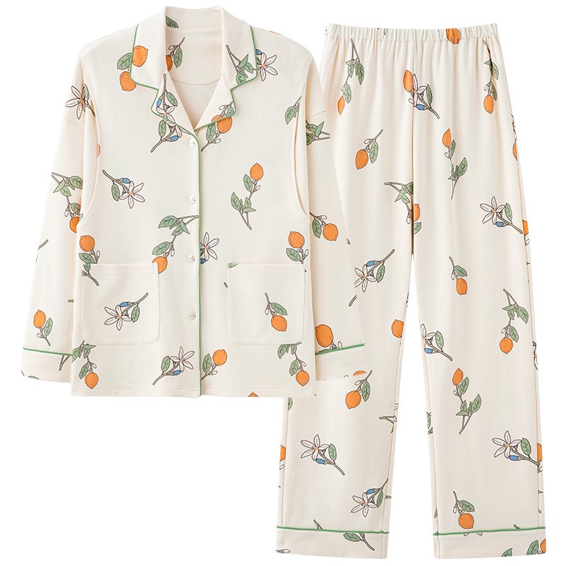 Vapetix M-XXXL Maternity Nursing Pajamas for Spring and Autumn - Women's 6040 Pure Cotton Postpartum Breastfeeding - 图片 3