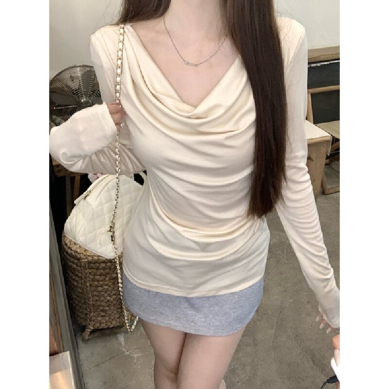 Vapetix S-XL Photographed Autumn Korean Version Pure Desire Nipple Collar Elegant Gentle Youthful Slimming Long – Bild 6