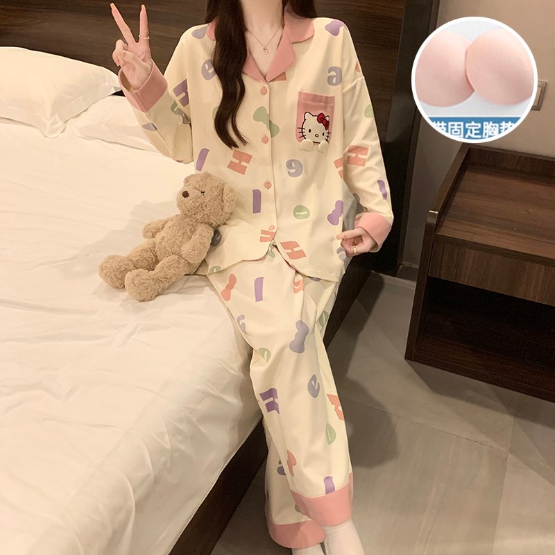 Vapetix M-XXL Qiao Mengran 2025 Autumn 180g Faux Cotton (with Chest Pads) Lapel Cardigan Long-Sleeve Pants Women' – Bild 3