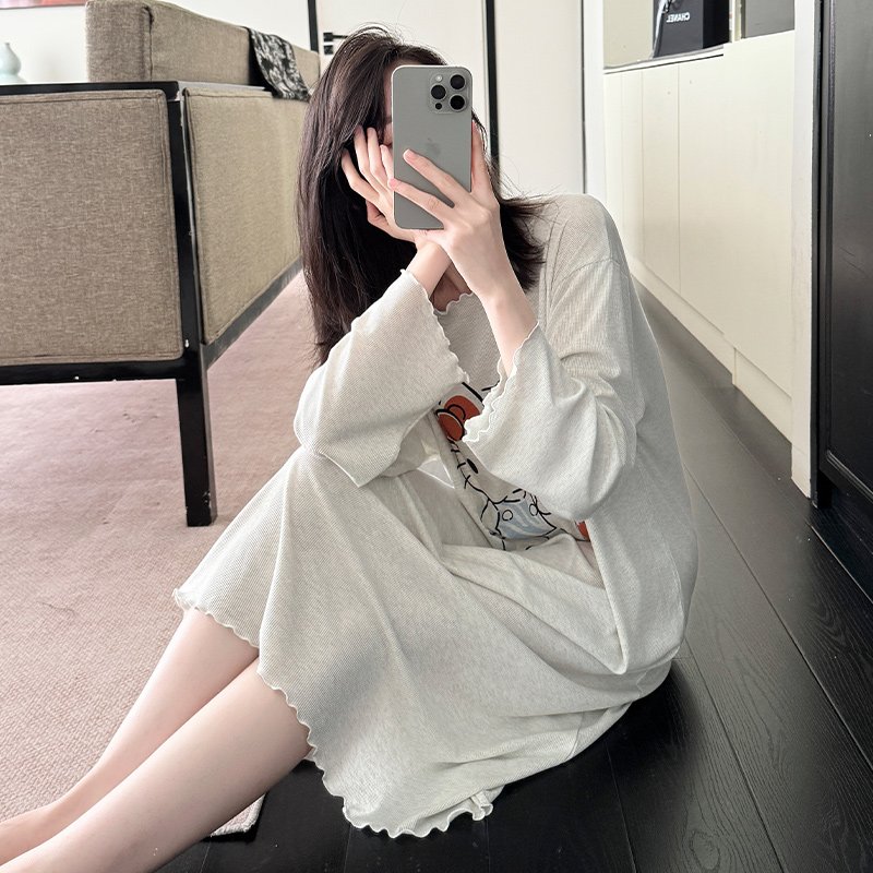 Vapetix 155(S)-175(XXL) Tangfanni Autumn Batch 17 M-XXL (Knitted Color Cotton) Women's Cartoon Knitted Color Cotton Sleep D – Bild 3