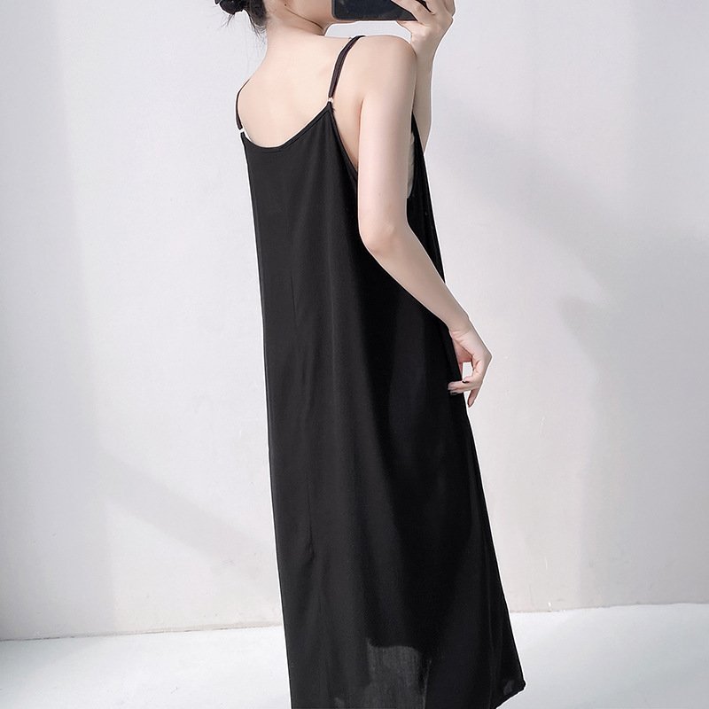 Vapetix Unisex (90-145 lbs)-Unisex (90-145 lbs) Women's Spring and Autumn Season Thin Cotton Gauze Nightgown with Straps, Soft and Sweet Homecoming