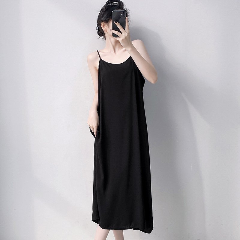 Vapetix Unisex (90-145 lbs)-Unisex (90-145 lbs) Women's Spring and Autumn Season Thin Cotton Gauze Nightgown with Straps, Soft and Sweet Homecoming – Bild 6