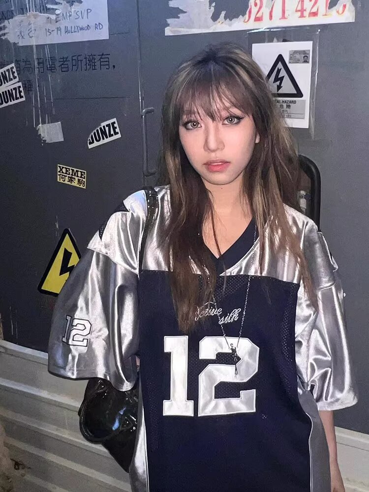 Vapetix M-XXL American style sports shirt short-sleeved T-shirt for men summer trendy brand loose design sense ni – Bild 7