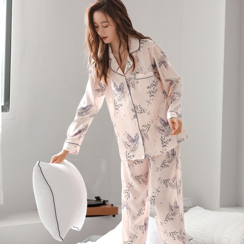 Vapetix 160(M)-175(XXL) Xuan Ke'er 2025 Autumn New High-End Silk Long-Sleeve Long Pants Loose Pajama Homecoming Dress M-2XL – Bild 5