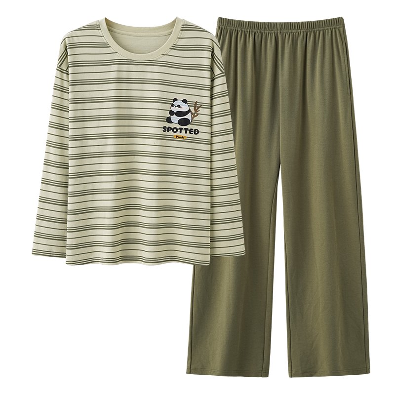 Vapetix M-XXL Autumn New Cotton-Like Women's Crew Neck Pullover Long-Sleeve Long Pants Pajama Set for Women Casua – Bild 4