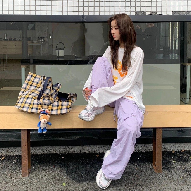 Vapetix S-XL Original Tencel Fabric American Retro Loose Long-Sleeve White Women's T-Shirt 2025 New Design Focus – Bild 6