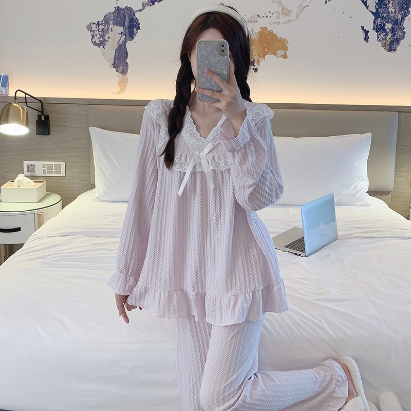 Vapetix M-XL Starry and Noble V-Neck Lace Sweet Princess Style Homecoming Dress for Spring and Autumn Seasons, 1 - 图片 4