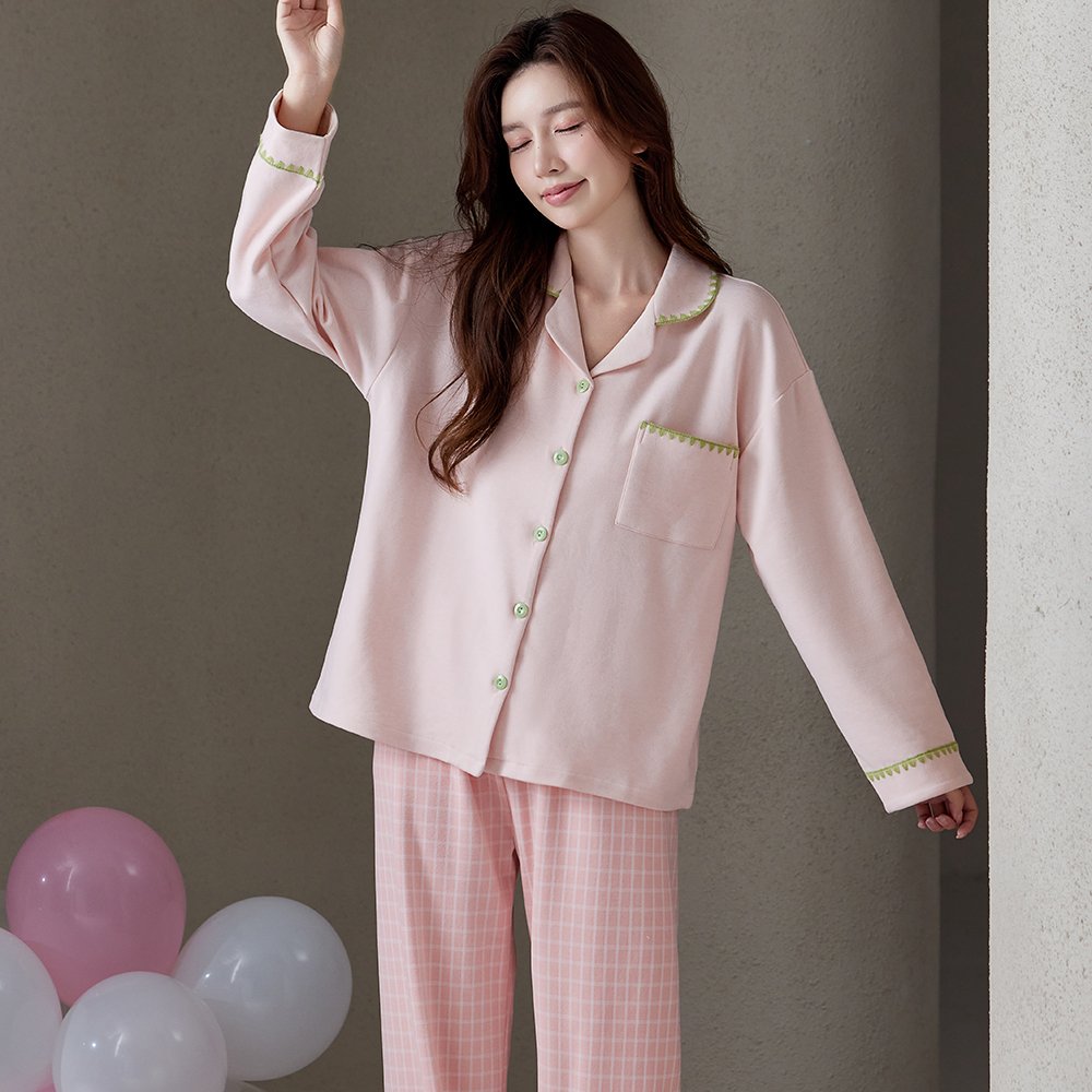 Vapetix M-XXL Cashmere Silk Two-Sided Collar Open-Front Sweater Long-Sleeve Check Pants Winter Homecoming Set Cut – Bild 3