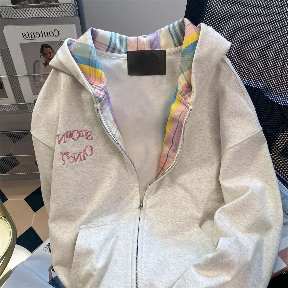 Vapetix M-2XL Women's Hooded Sweatshirt with [Embroidery + Inner Drawstring + Milk Fiber Composite + Silver Fox F - 图片 3