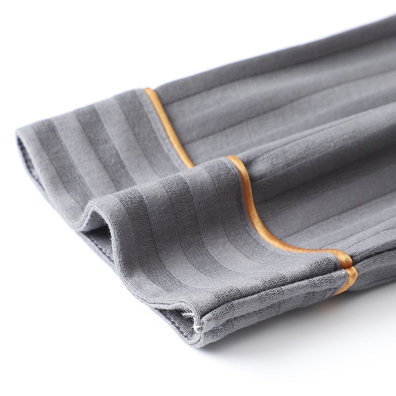 Vapetix L-5XL New Autumn Cotton-Like Men's Drawstring Round Neck Long Sleeve Long Pants Pajama Set for Men, Home – Bild 3