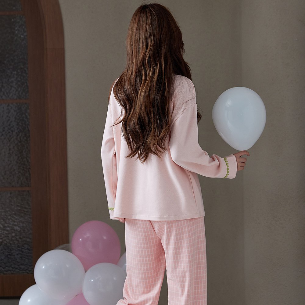 Vapetix M-XXL Cashmere Silk Two-Sided Collar Open-Front Sweater Long-Sleeve Check Pants Winter Homecoming Set Cut – Bild 4