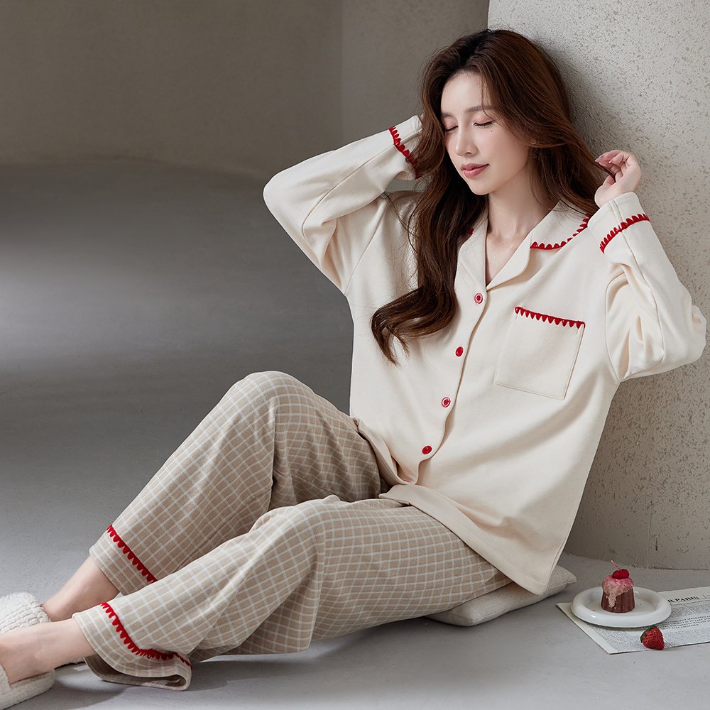 Vapetix M-XXL Cashmere Silk Double-Sided Collarless Open-Front Long-Sleeve Plaid Pants Winter Homecoming Suit Cut - 图片 4