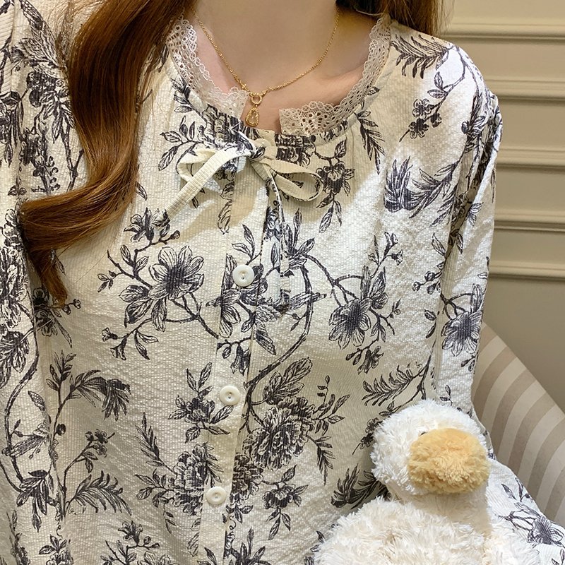 Vapetix M-XXL Princess-style padded cloud cotton open sweater and long pants for autumn and winter 2025, suitable – Bild 4