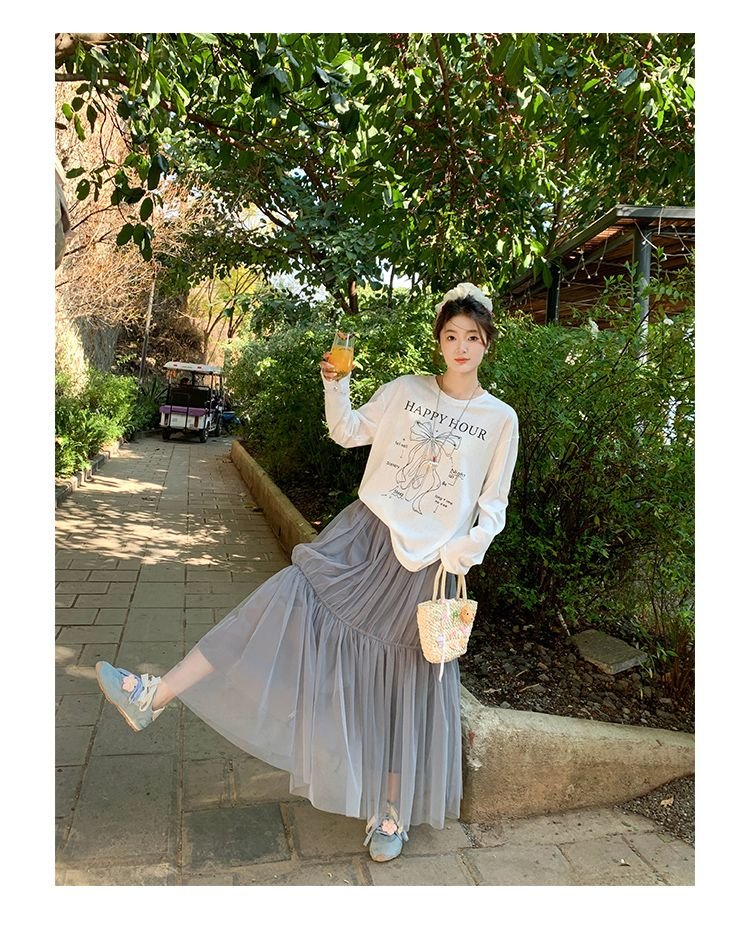 Vapetix S-XL White Casual Long-Sleeve T-Shirt for Women, Spring and Autumn Lightweight, Exquisite Covering Shirt – Bild 8