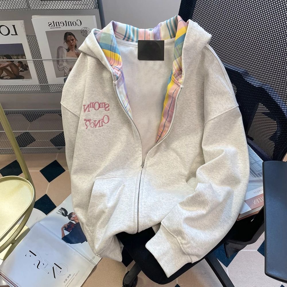 Vapetix M-2XL Women's Hooded Sweatshirt with [Embroidery + Inner Drawstring + Milk Fiber Composite + Silver Fox F - 图片 4