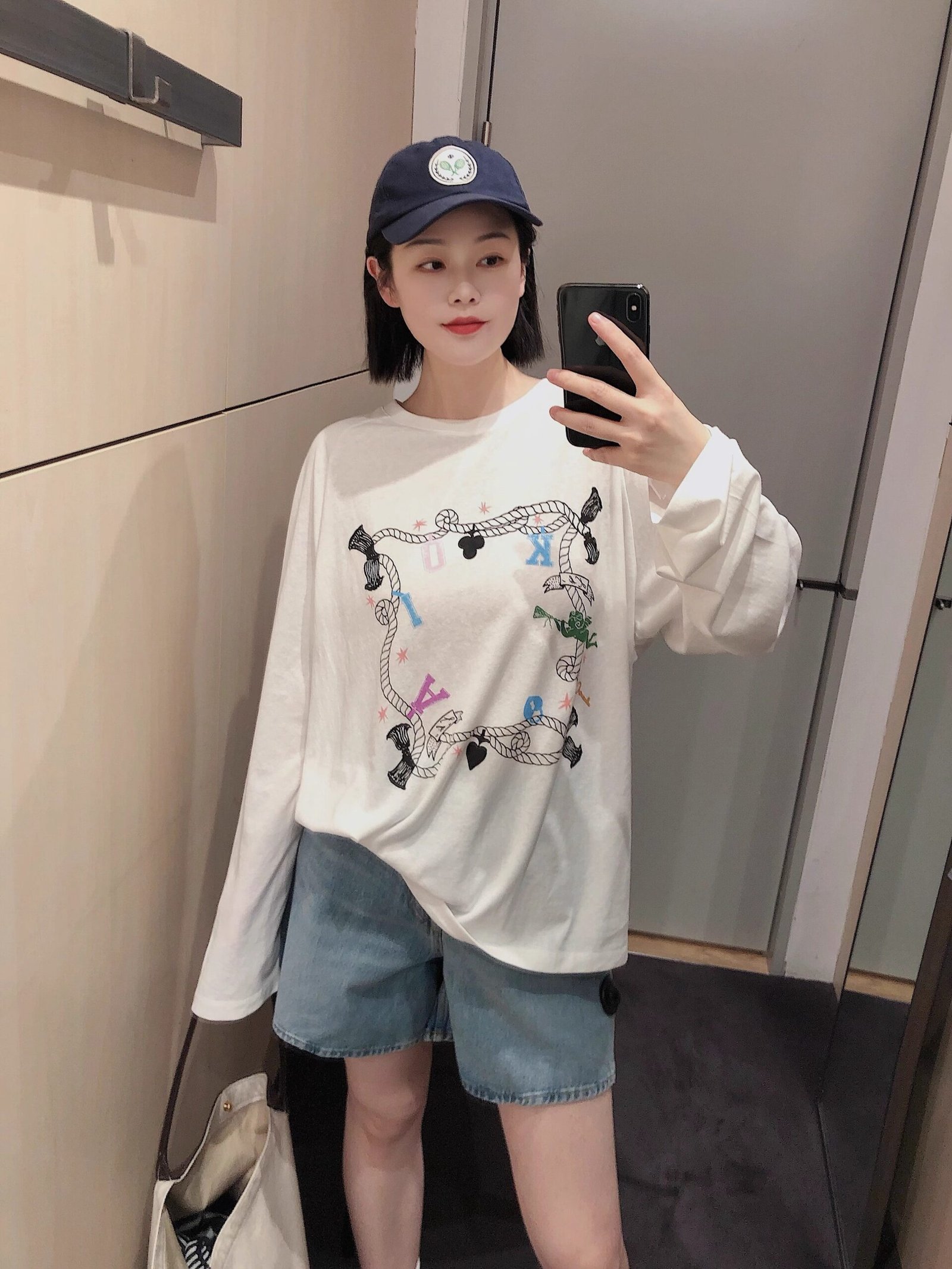 Vapetix S-3XL Official Image 21-ply Pure Cotton - 210g (100% Cotton) Autumn Long-sleeve T-shirt for Women Loose T – Bild 4