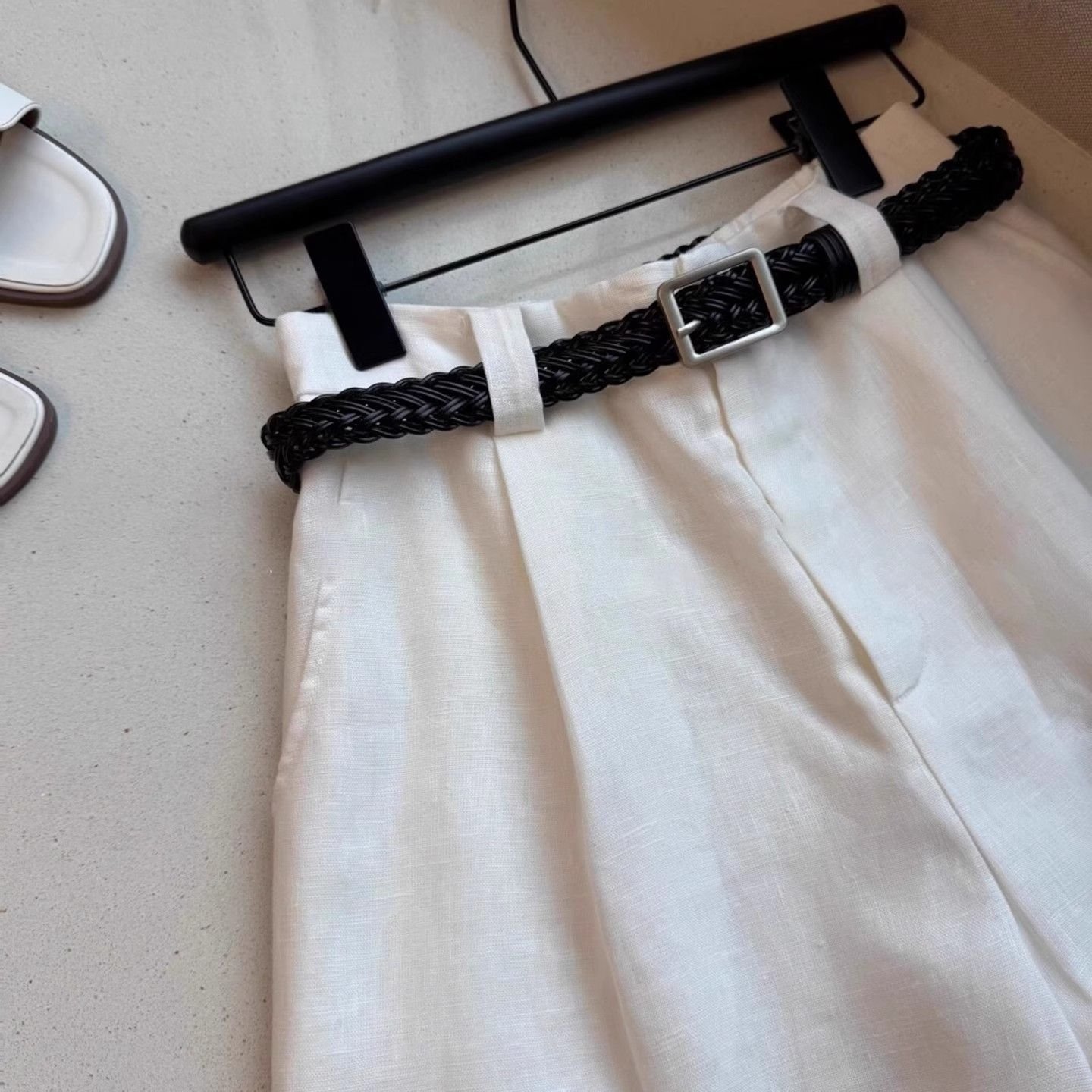 Vapetix S-4XL Women's Summer New Korean Style Linen Shorts, Large Size, Slimming Loose Casual Versatile Wide Leg