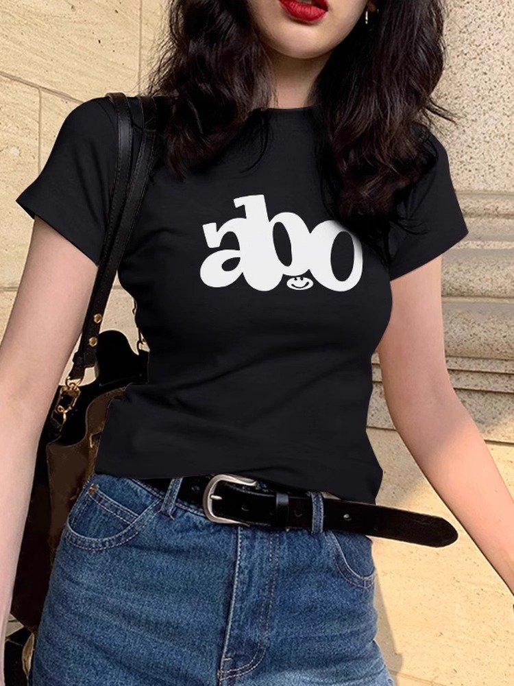 Vapetix S-2XL Official Image Cotton 40s 220g (92% Cotton 8% Spandex) Regular Shoulder Short Sleeve Women's Printe – Bild 5