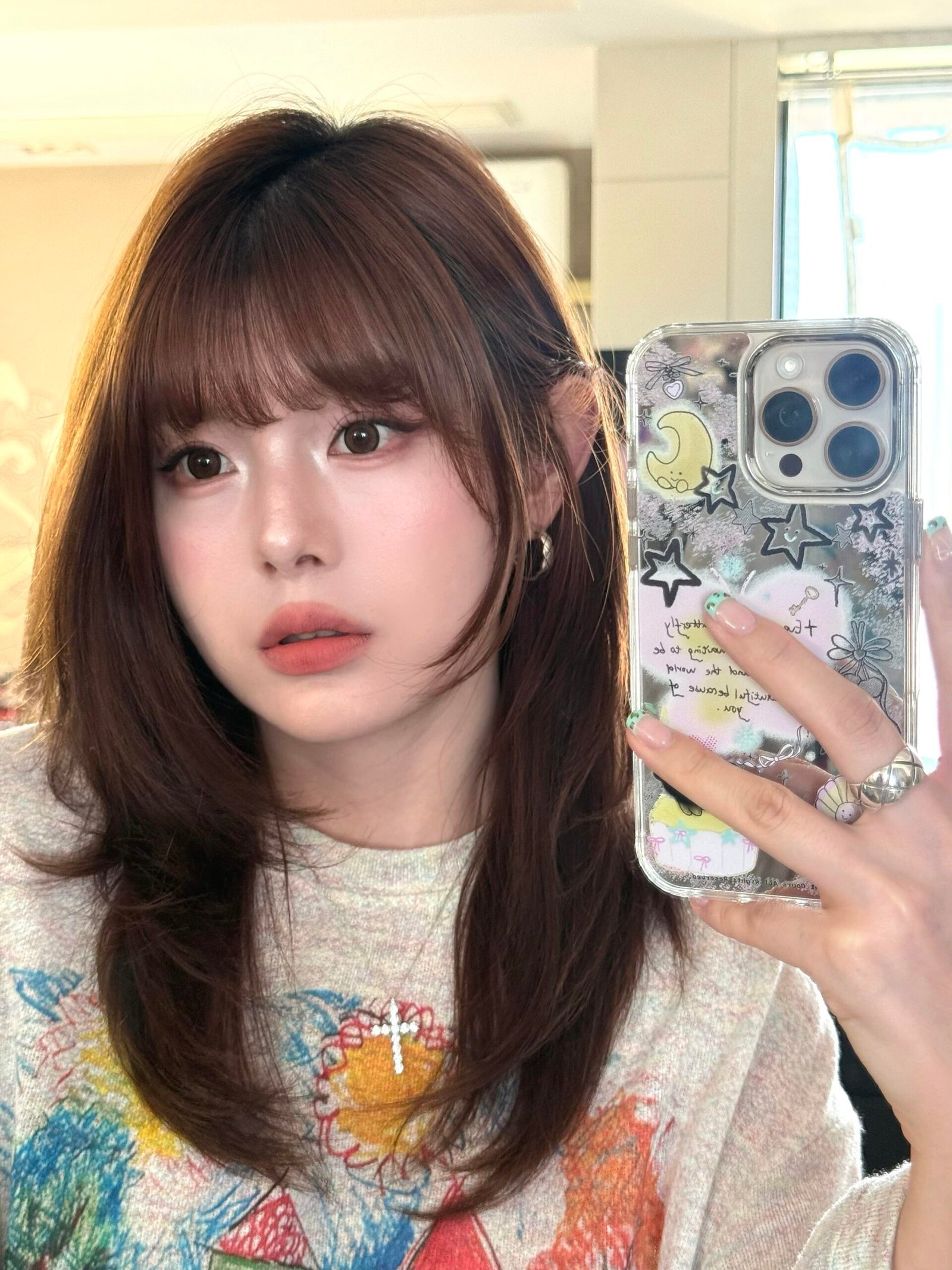 Vapetix S-XL MR【Original Rainbow Haze】Lazy Style Graffiti Print Loose Short-Sleeve T-Shirt for Women Summer Top