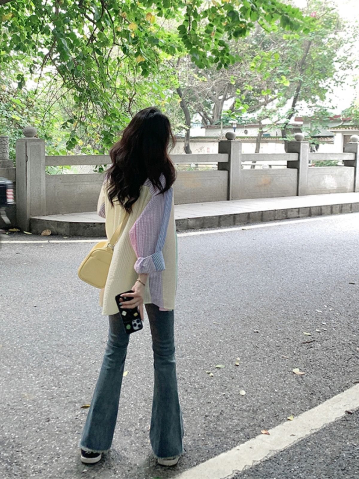 Vapetix M-2XL Macaron color-blocking plaid shirt for women in summer new design niche loose casual age-reducing v