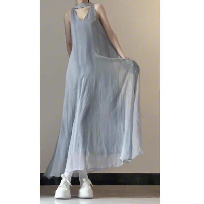 Vapetix S-2XL Necklace strap dress beach vacation long dress for girls and boys 2025 summer new style very beauti