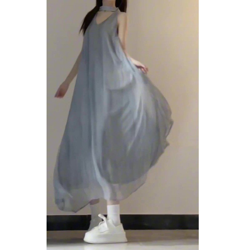 Vapetix S-2XL Necklace strap dress beach vacation long dress for girls and boys 2025 summer new style very beauti – Bild 2