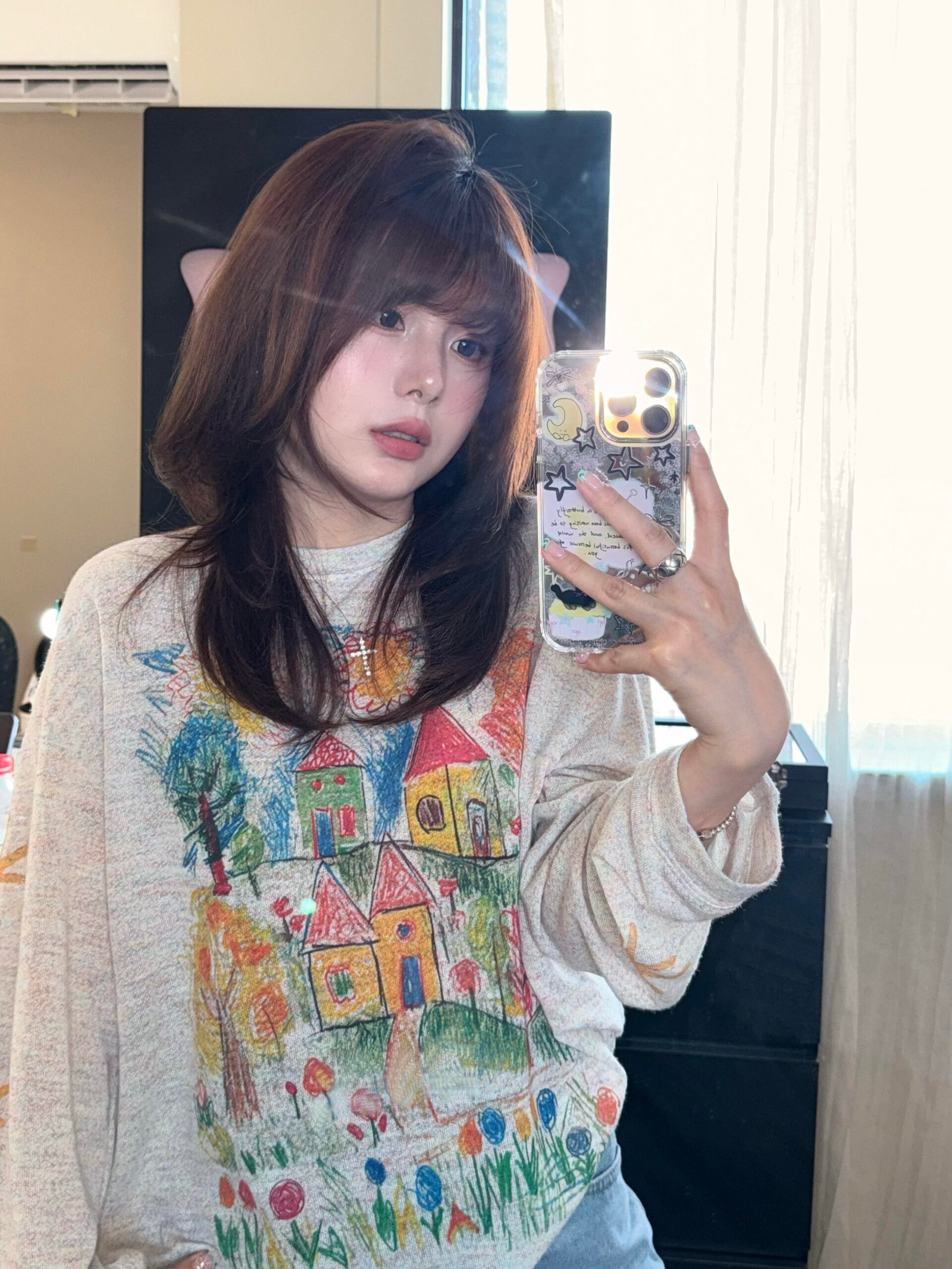 Vapetix S-XL MR【Original Rainbow Haze】Lazy Style Graffiti Print Loose Short-Sleeve T-Shirt for Women Summer Top – Bild 5