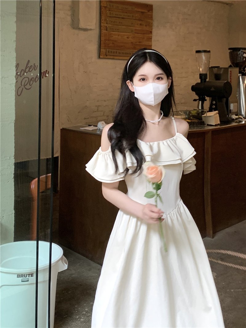 Vapetix S-2XL Add lining and zipper! Off-shoulder strap dress, women's summer clothing, 2025 new style, fitted wa