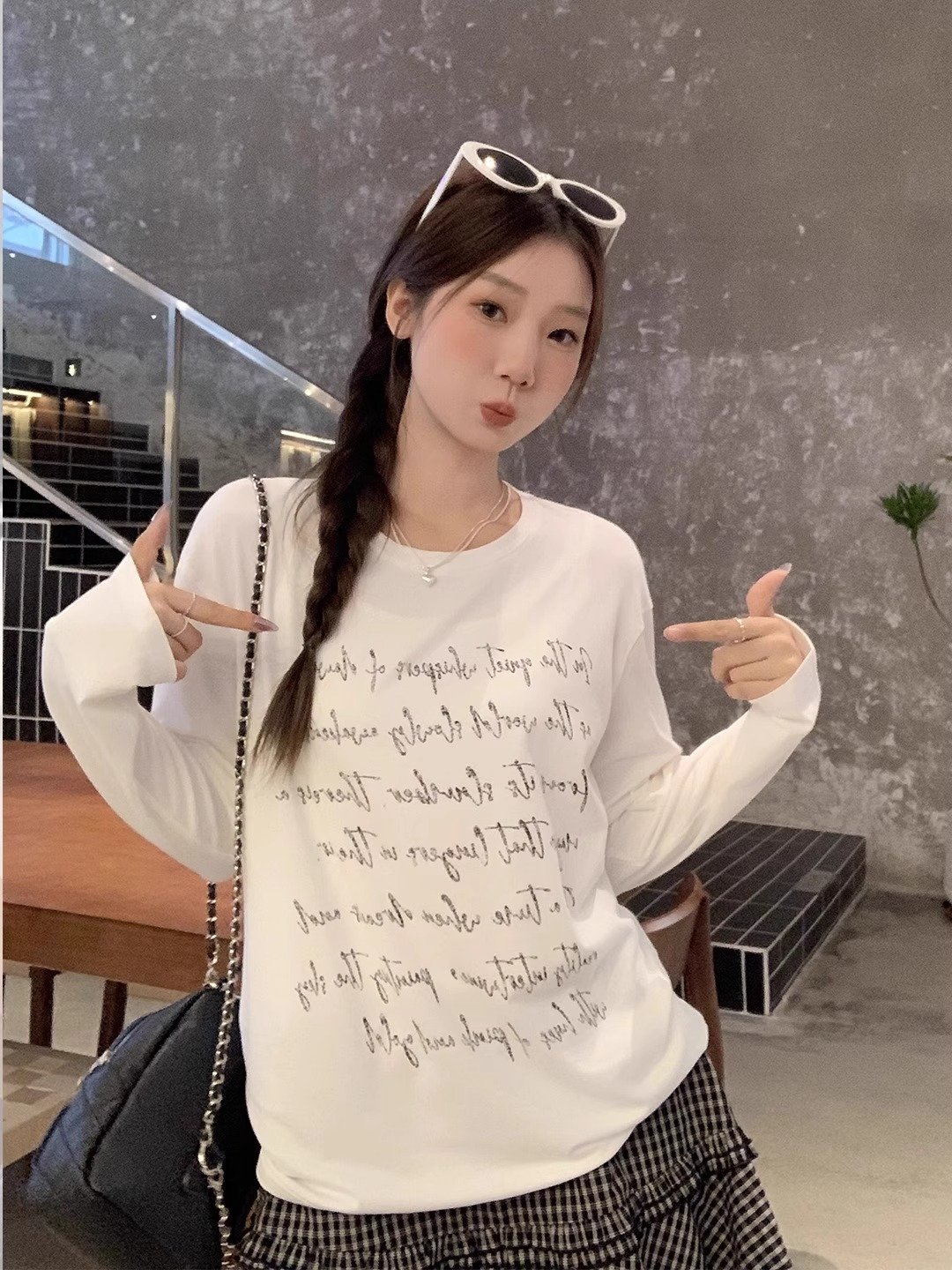 Vapetix S-3XL Official Image 21-ply Pure Cotton - 210g (100% Cotton) Autumn Long Sleeve T-shirt for Women Loose T