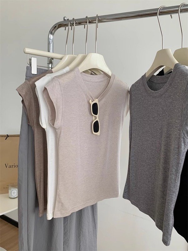 Vapetix S-XL Lightweight and Comfortable Pure Cotton Sleeveless Spaghetti Strap Tank Top for Women - 2024 Summer - 图片 9