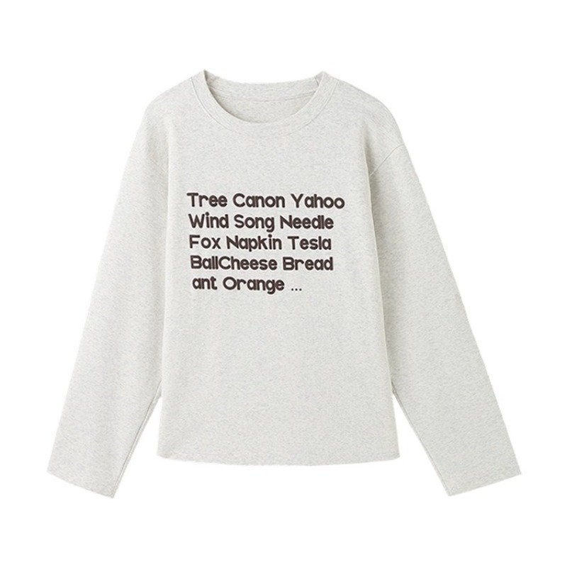 Vapetix S-3XL Korean Foreign Trade: 21-Count Pure Cotton - 210g 100% Cotton Autumn Long-Sleeve T-Shirt for Women, – Bild 3