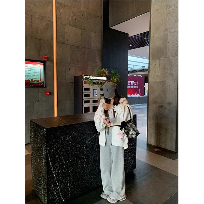 Vapetix S-2XL Casual Loose-Fitting Wide-Leg Straight-Tube Slacks with Drawstring Waist for Women, Suitable for Ea – Bild 2