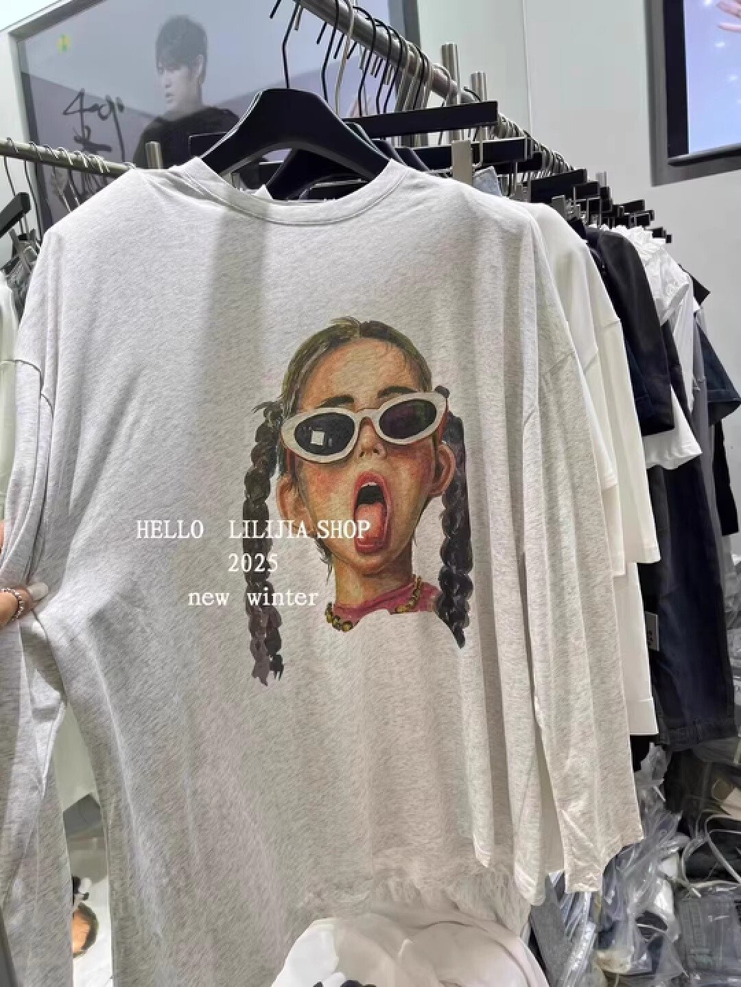 Vapetix S-3XL Korean Import 21 Piece Pure Cotton - 210g 100% Cotton Fall Long-Sleeve T-Shirt for Women Loose Top – Bild 4