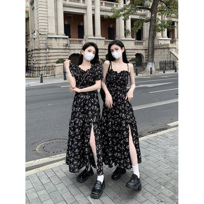 Vapetix S-2XL Sheer floral print summer dress for women, 2025 new arrival, friendship-themed, design-savvy, waist - 图片 5