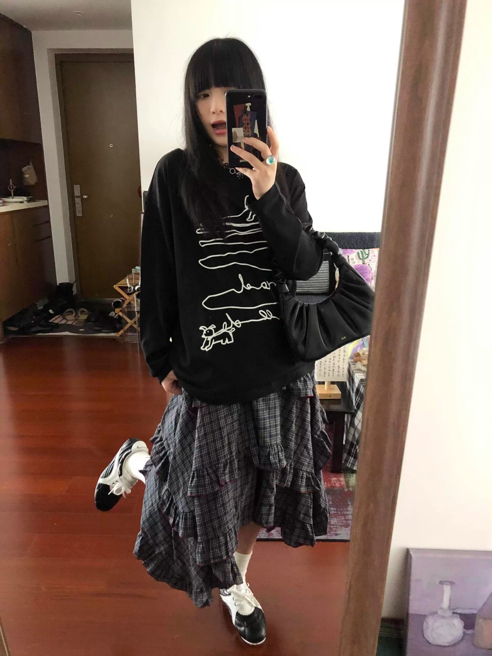 Vapetix S-3XL Official Image 21-ply Cotton - 210g (100% Cotton) Autumn Long Sleeve T-shirt for Women Loose Top Pr – Bild 2