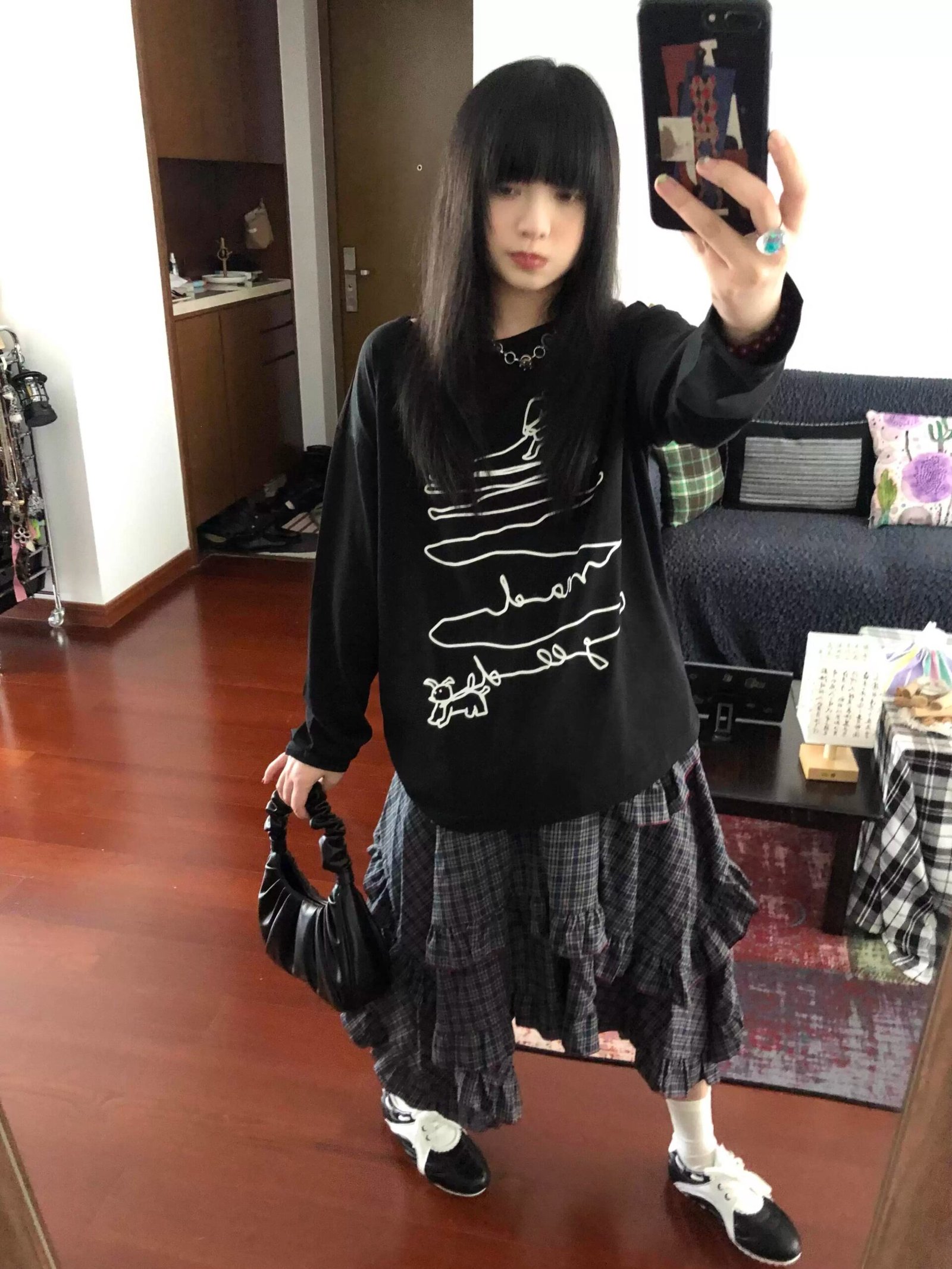 Vapetix S-3XL Official Image 21-ply Cotton - 210g (100% Cotton) Autumn Long Sleeve T-shirt for Women Loose Top Pr – Bild 5