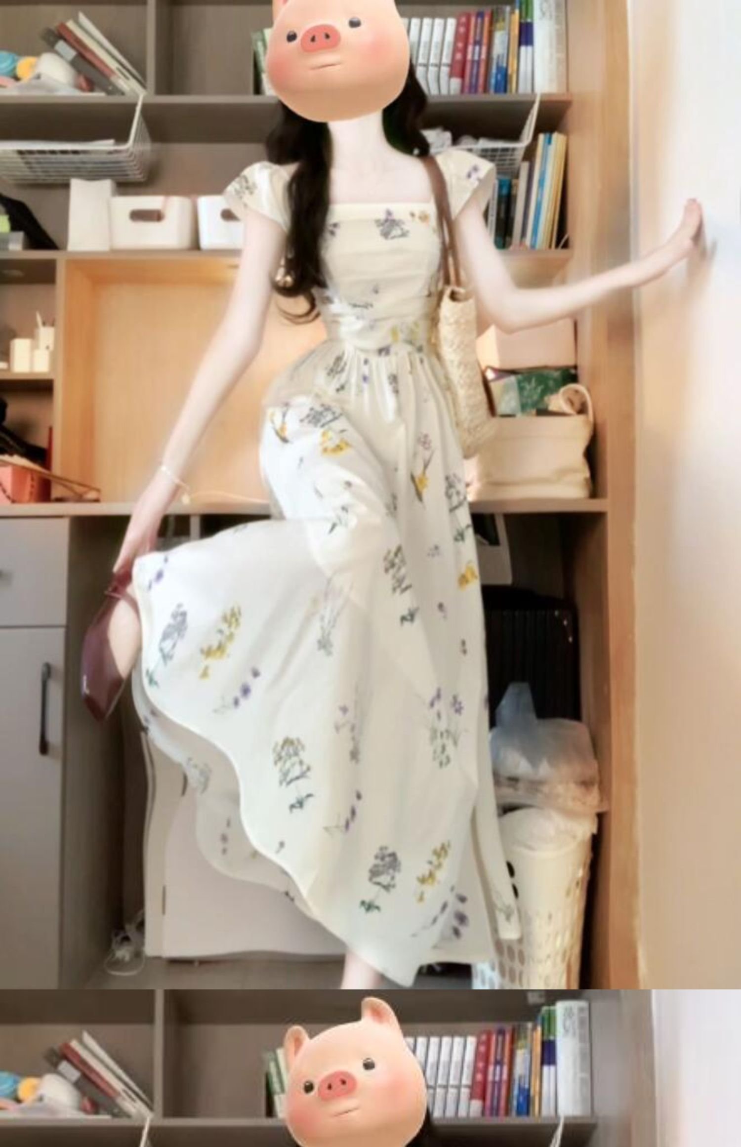 Vapetix S-2XL French romantic style sleeveless floral dress for women, summer, very beautiful and unique temperam - 图片 3