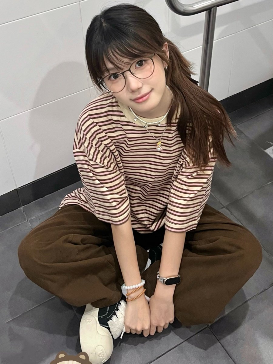 Vapetix M-2XL Original Style Fabric, Live Streaming Quality, Women's Crew Neck Striped T-Shirt – Bild 5