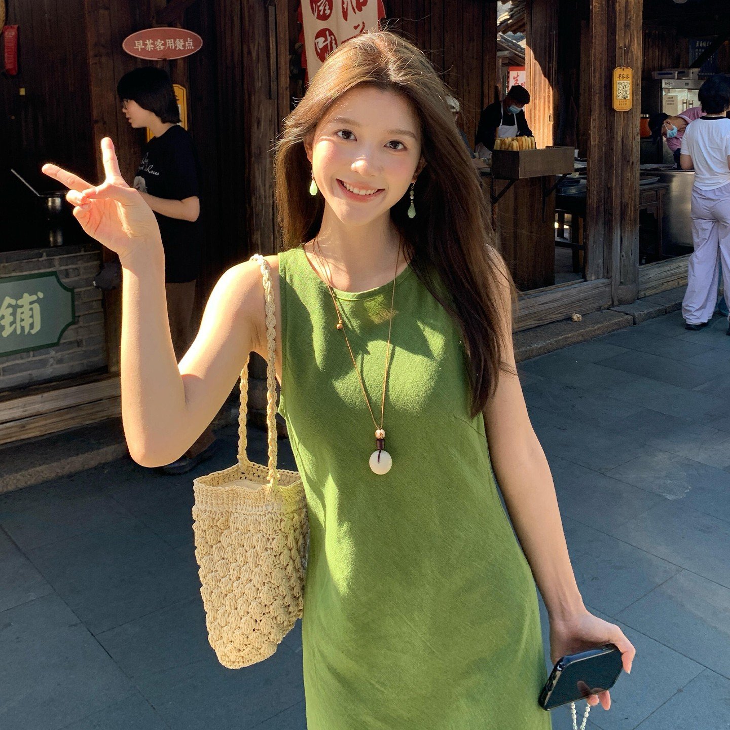 Vapetix S-2XL French Green Strappy Backless Dress for Women, Summer 2025 New Elegant Beach Vacation Bodycon Long – Bild 5