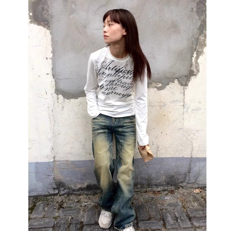 Vapetix S-3XL Official Image 21-ply Pure Cotton - 210g (100% Cotton) Autumn Long-sleeve T-shirt for Women Loose T – Bild 3