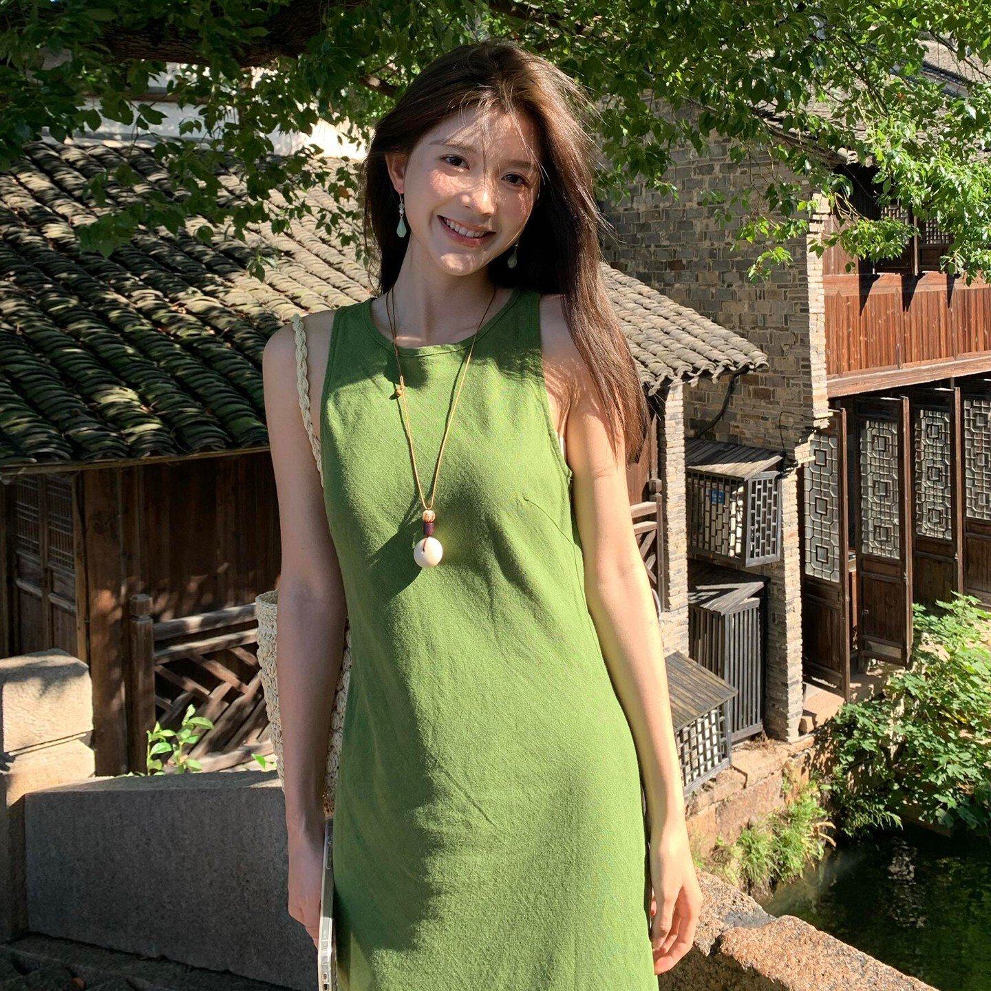 Vapetix S-2XL French Green Strappy Backless Dress for Women, Summer 2025 New Elegant Beach Vacation Bodycon Long – Bild 3