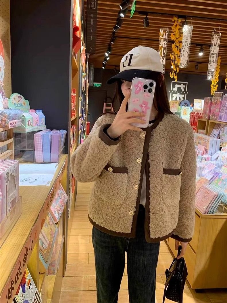 Vapetix S-3XL Korean Lamb Wool Coat for Women - Spring and Autumn/Winter 2025 New Arrival - Petite Size - Aroma S – Bild 5