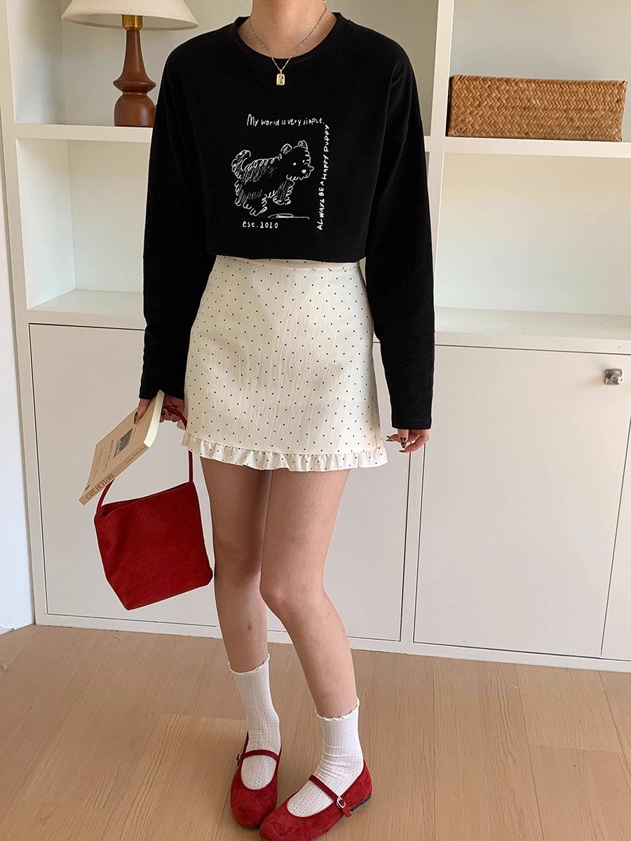 Vapetix S-3XL Korean Foreign Trade: 21-Count Pure Cotton - 210g 100% Cotton Autumn Long-Sleeve T-Shirt for Women, – Bild 7