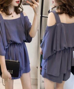 Vapetix M-4XL Plus-size women's summer 2025 outfit for fat mm, tummy covering set, stylish casual, slimming two-p