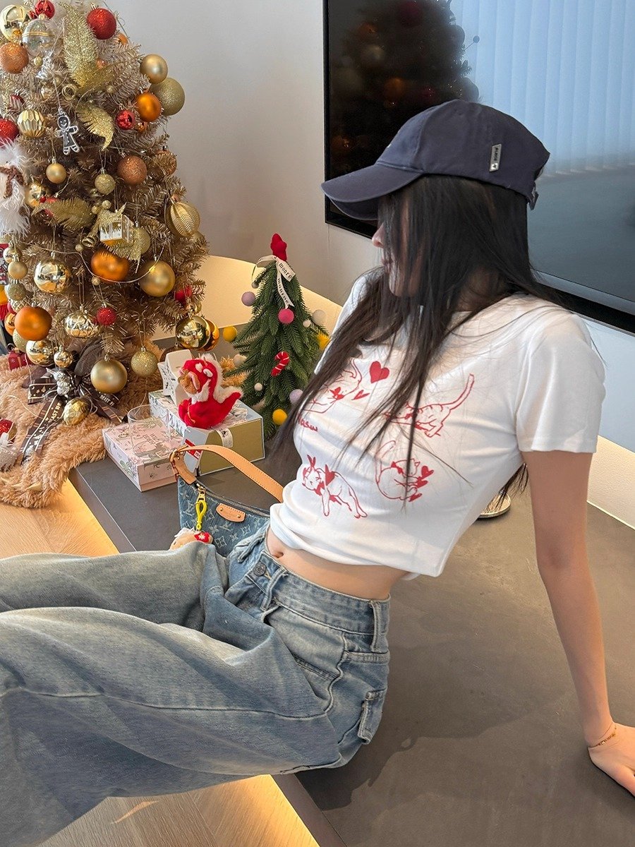 Vapetix S-2XL Official Image: Pure Cotton 40S 220g (92% Cotton 8% Spandex) Square Shoulders Short Sleeve Women's - 图片 2