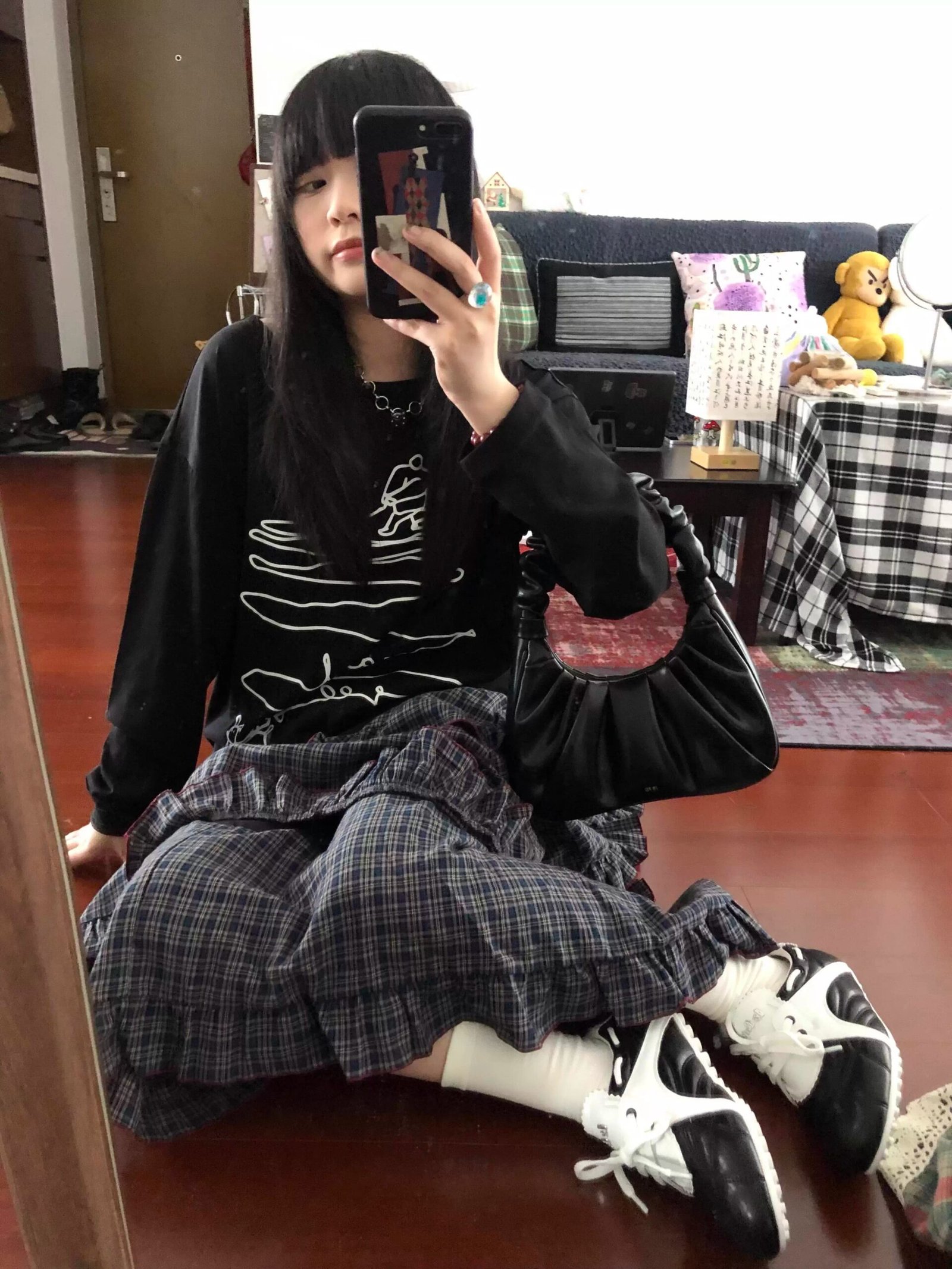 Vapetix S-3XL Official Image 21-ply Cotton - 210g (100% Cotton) Autumn Long Sleeve T-shirt for Women Loose Top Pr – Bild 3