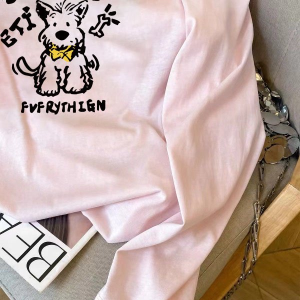 Vapetix M size suitable for 80-100 pounds-Size 3XL fits for 190-210 lbs Women's Loose Casual Sun Protection Top with Round Neck Color Block Letter Print, Long Sleeve, Autu – Bild 4